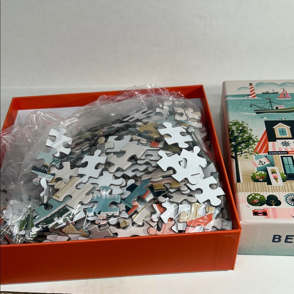 Galison Coastal Village 500 Piece Puzzle - Multicolor - Picture 2 of 4